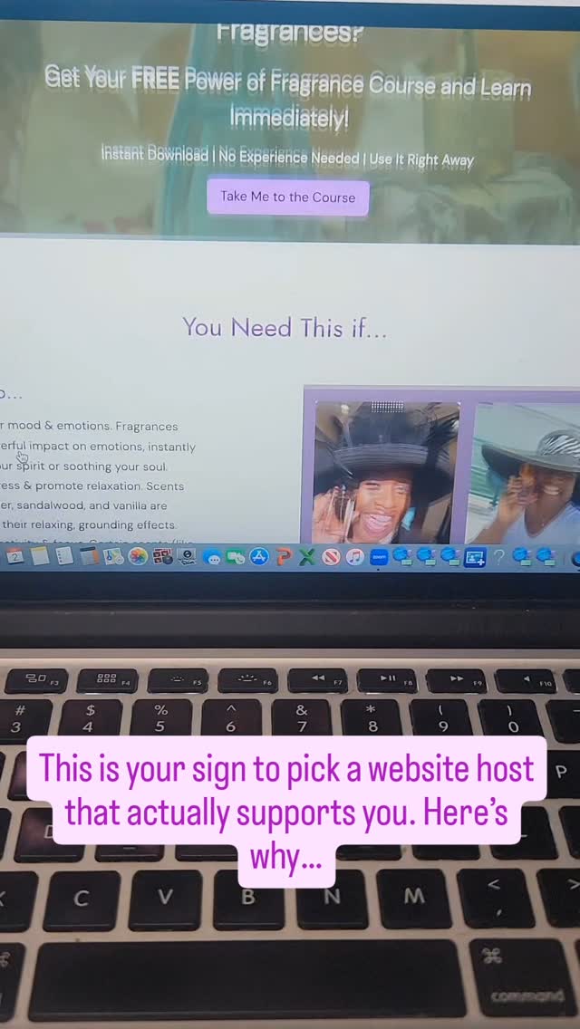 Ever get stuck on something so simple… it drives you nutty? 🙃
Yesterday, I was this close to finishing my FREE fragrance course (it’s a gorgeous guide to help you explore scents with confidence 🌸)… but I just couldn’t figure out one tiny website task.

So I reached out to the Oh My, Hi community (where my website lives) — and within MINUTES, someone Zoomed with me. The task was conquered, the course went live, and my stress? Gone.

If you’re thinking about starting a website (or switching from your current host), seriously… the ongoing support, site reviews, and weekly training from Oh My, Hi are priceless. It’s like having a tech-savvy bestie in your pocket.

💜 Want the links?
✨ Comment FRAGRANCE for my free course or WEBSITE to get info on Oh My, Hi. I’ll DM you all the goodies!

#ohmyhi #smallbusinessowner #womeninbusiness #websitehosting #fragrancecourse #purpleessencebyevelyn #confidence #grace #purpose