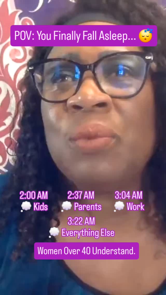 Do you ever wake up at 2 or 3 a.m., and your mind just won’t stop? As women, we carry so much: our children, our parents, work, responsibilities, and all the little things in between.

Sometimes, our body is tired, but our mind keeps going. If this sounds familiar, you’re not alone. 💜

Follow for simple wellness, sleep, and self-care tips for women over 40.

#WomenOver40 #MidlifeWellness #SleepStruggles #SelfCareForWomen #HealthyAging