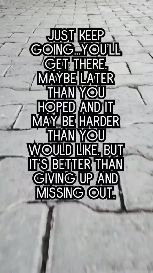 Keep going - you're on your own timeline. Your only competition is YOU!

You got this, my friend. Don't stop believing! 

#WomenOver40 #YouGotThis #DontStopBelieving #Perserverance #NeverGiveUp