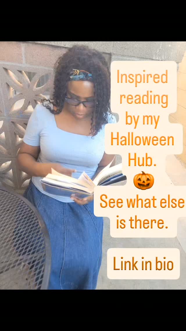A great read and time spent outdoors. That's my kinda self-care. 💜

Find yours. Ideas are in the Holiday Hub.

Check it out, then tell me your favorite part of the hub.
Click the orange 🧡 button in my bio link.

#PurpleEssenceByEvelyn #HalloweenSelfCare #HalloweenHub #SelfCareForWomen