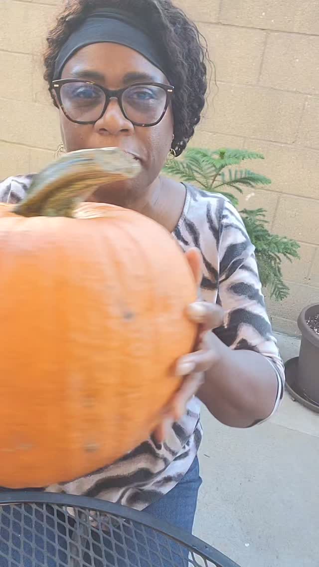 🎃 Who says pumpkins are just for decorating?

Let's put those pumpkins to work! 💪🍁

This autumn-inspired exercise challenges your core, including your obliques (those muscles along the sides of your waist).

A few tips:

🍂 Engage your core. Gently draw your belly button toward your spine without holding your breath.

🍂 Keep breathing normally. No breath-holding!

🍂 Make it your own. This movement can be adapted for standing or seated exercise.

🍂 Choose your weight wisely. My pumpkin weighs 12.6 pounds, but I work out regularly. Start with something much lighter if you're new to this movement.

🍂 Protect your back. Keep your movements controlled and avoid straining or forcing a twist. Raising the pumpkin overhead is an optional, more challenging variation—not a requirement.

Remember, fitness should be fun AND appropriate for your body!

💜 Looking for more playful ways to stay active this season? Check out my latest blog for 5 Fun Autumn Fitness Activities for Women Over 40!

🔗 Link in bio!

#FallFitness #CoreWorkout #FitnessOver40 #AgingWell #PurpleEssenceByEvelyn